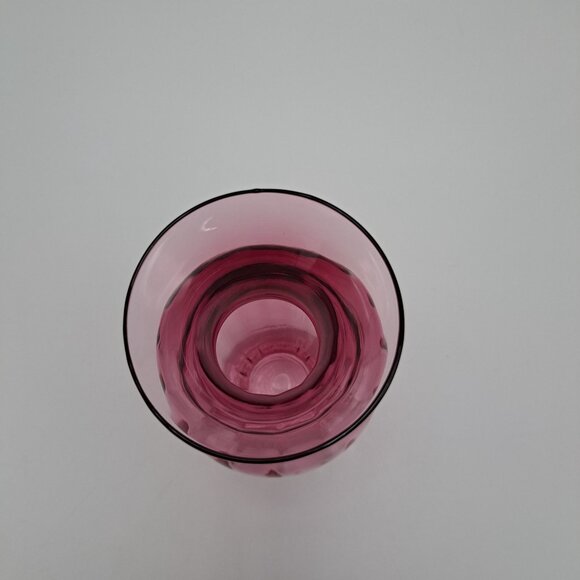 Pilgrim Cranberry Optic Glass Vase - Picture 2 of 8